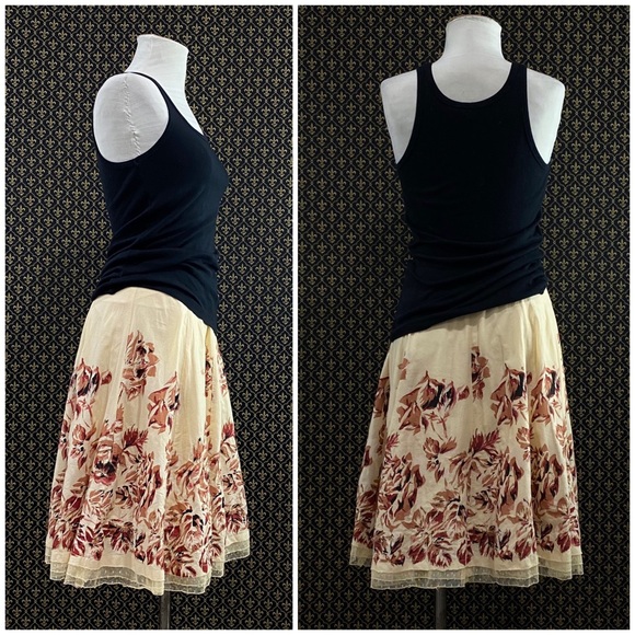 2005 Anthro “Backroads Flowered Skirt” by Odille - Picture 7 of 15